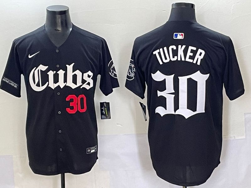 Men 2025 Chicago Cubs #30 Tucker Black Five generations Joint Name Nike MLB Jersey style 5->chicago cubs->MLB Jersey
